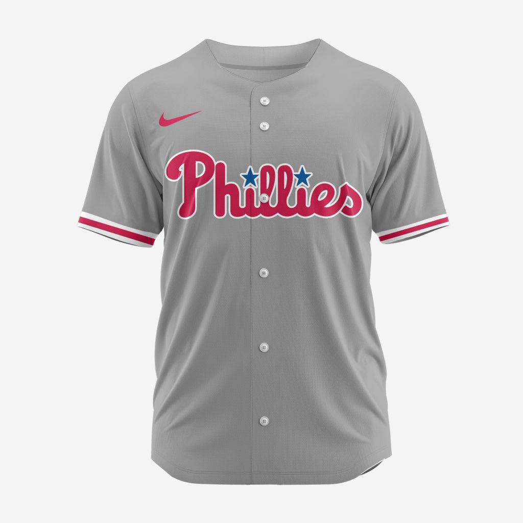 MLB Philadelphia Phillies Personalized 2024 Road Baseball Jersey - PP07