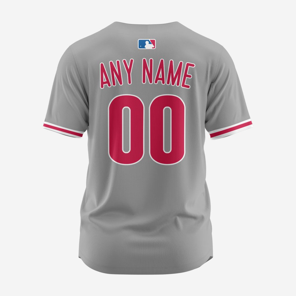 MLB Philadelphia Phillies Personalized 2024 Road Baseball Jersey - PP07