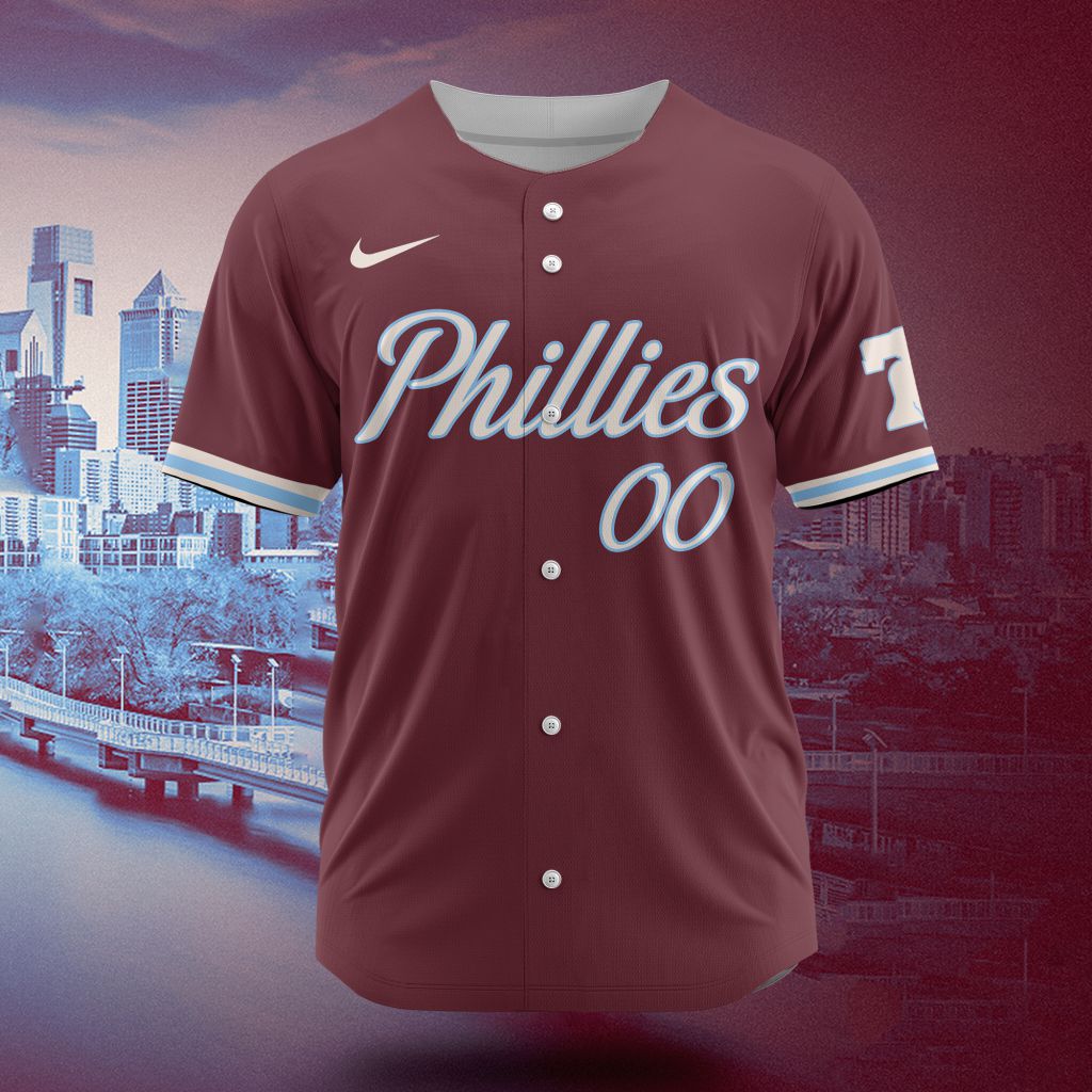 MLB Philadelphia Phillies Personalized City Connect Concept Design Baseball Jersey - PP013