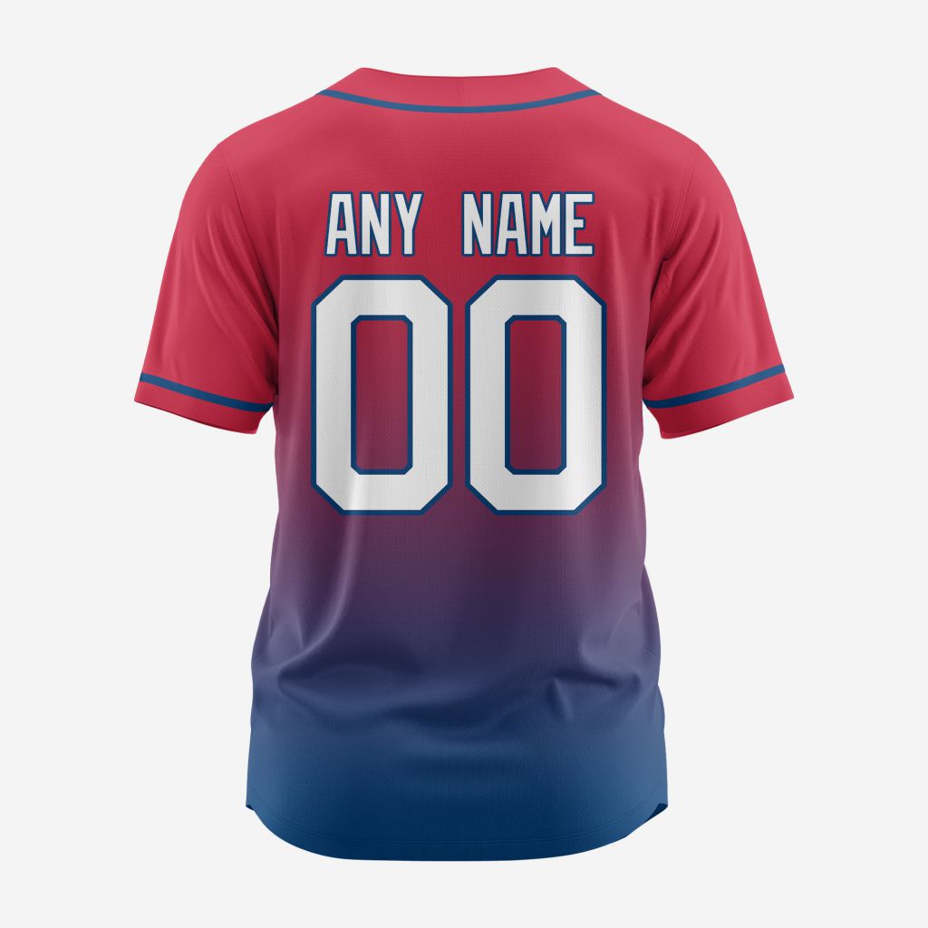MLB Philadelphia Phillies Personalized Gradient Design Baseball Jersey - PP014