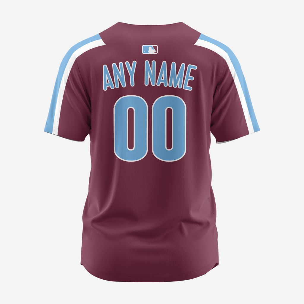 MLB Philadelphia Phillies Personalized Reverse Retro Concept Design Baseball Jersey - PP026