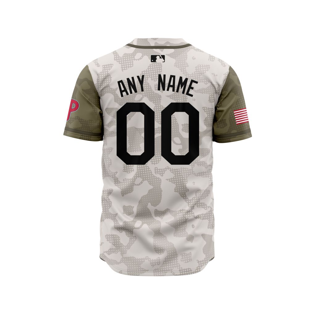 MLB Philadelphia Phillies Special Armed Forces Day Design Baseball Jersey - PP028
