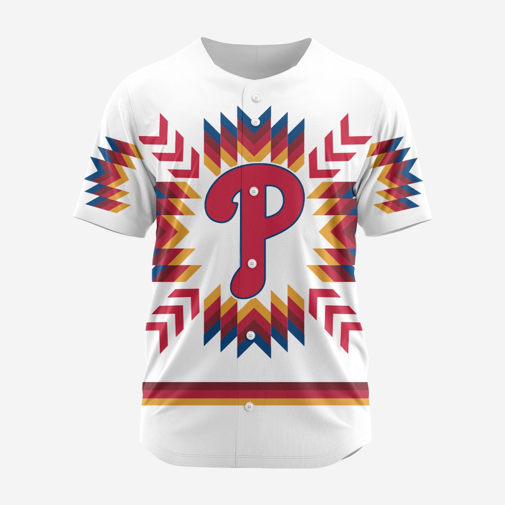 MLB Philadelphia Phillies Special Native Design Baseball Jersey - PP051