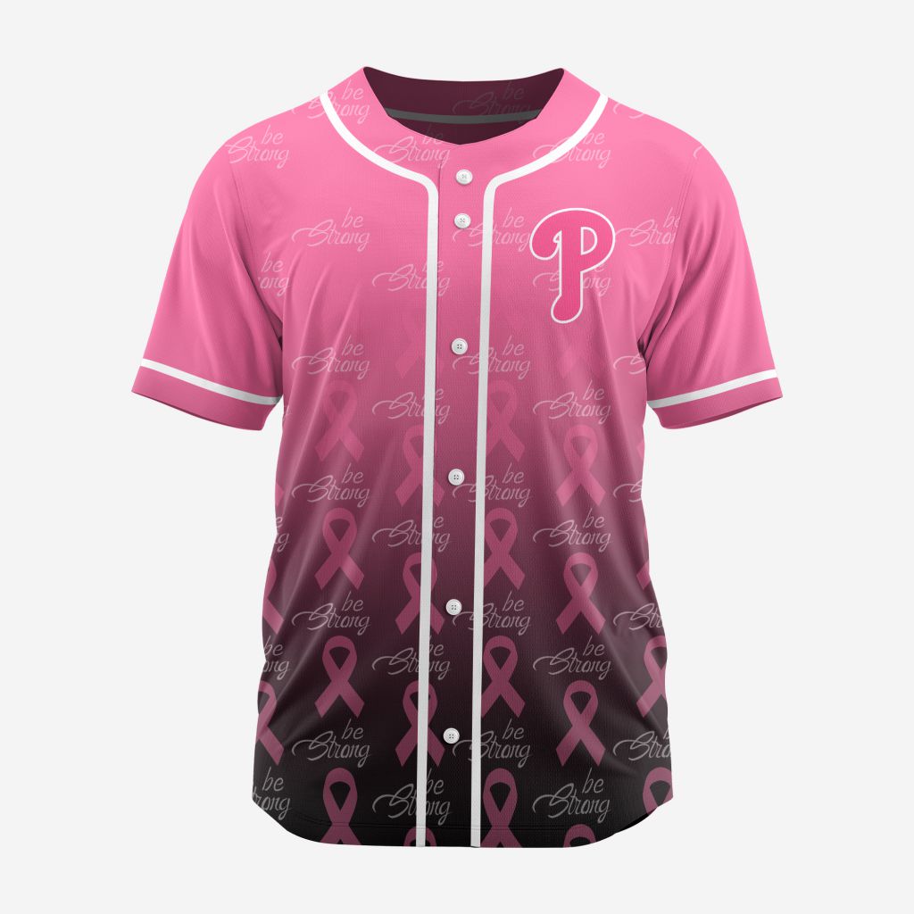 MLB Philadelphia Phillies Special Pink Design Fight Breast Cancer Baseball Jersey - PP054