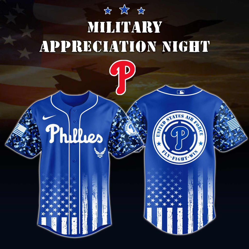 Premium MLB Philadelphia Phillies Air Force Military Appreciation Baseball Jersey - PP082