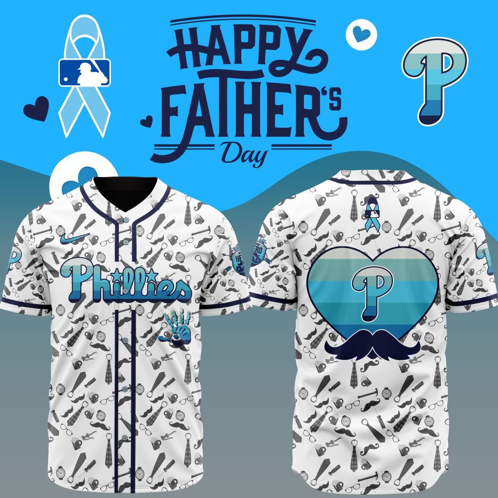 Premium MLB Philadelphia Phillies Happy Father’s Day Baseball Jersey - PP088