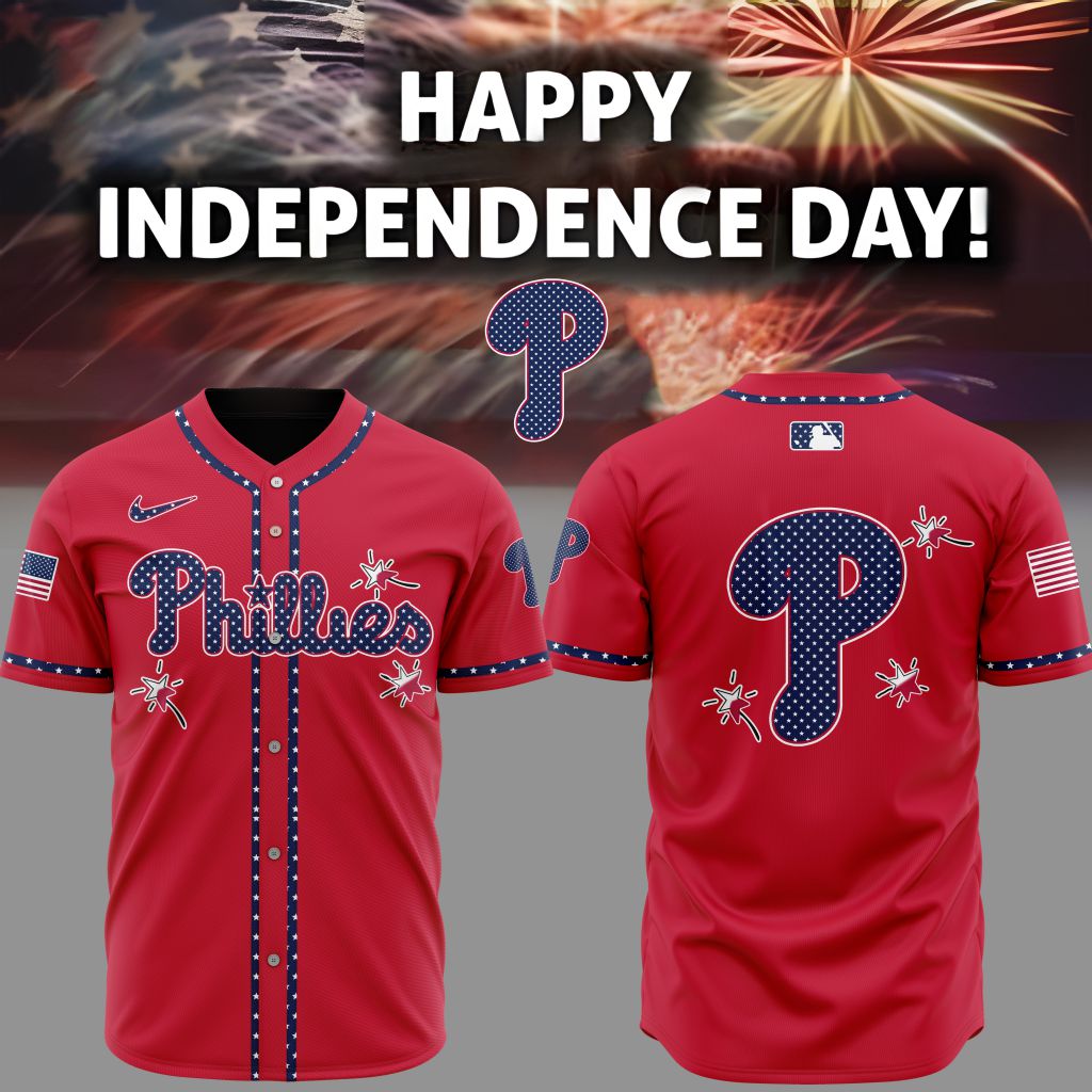 Premium MLB Philadelphia Phillies Happy Independence Day Baseball Jersey - PP089