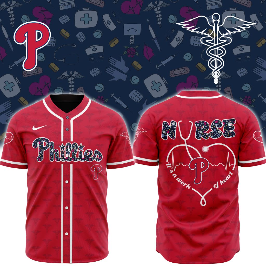 Premium MLB Philadelphia Phillies Happy International Nurses Day Baseball Jersey - PP090