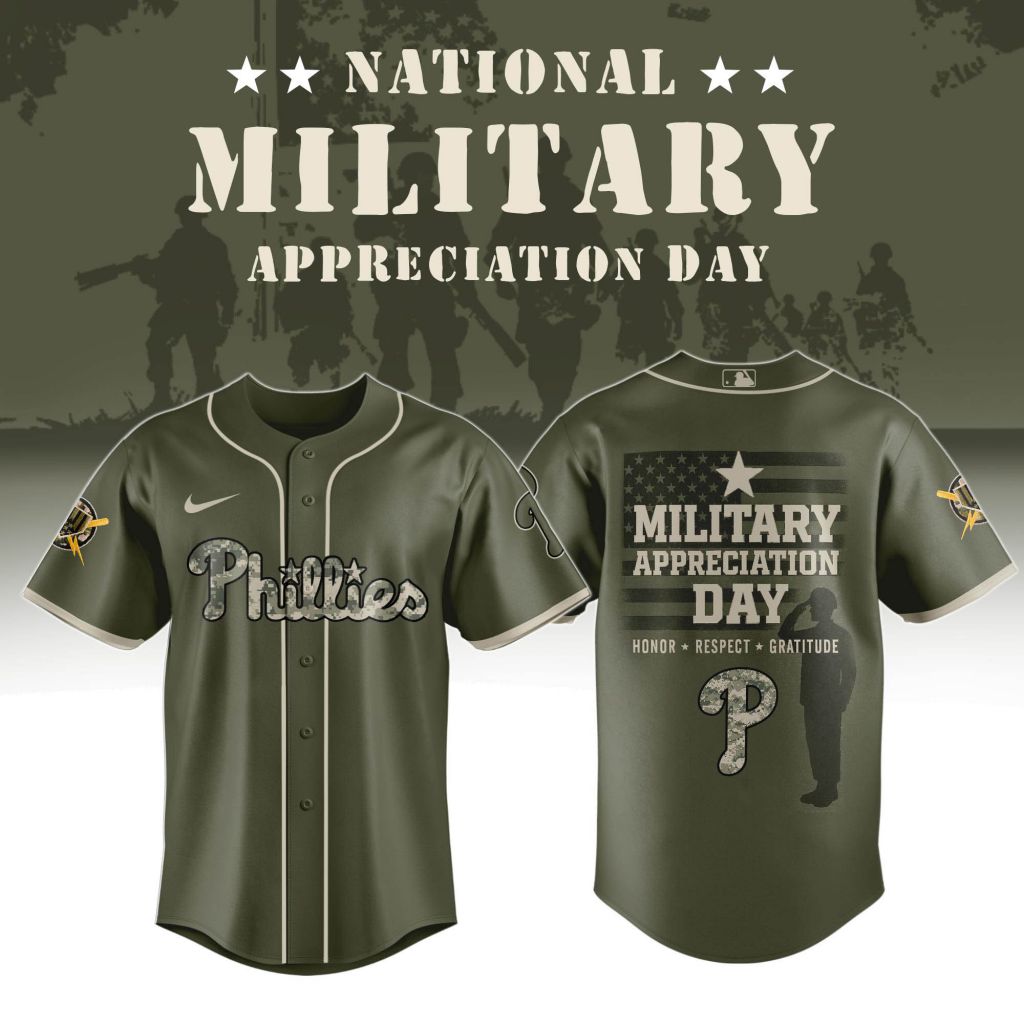 Premium MLB Philadelphia Phillies Military Appreciation Day Baseball Jersey - PP095