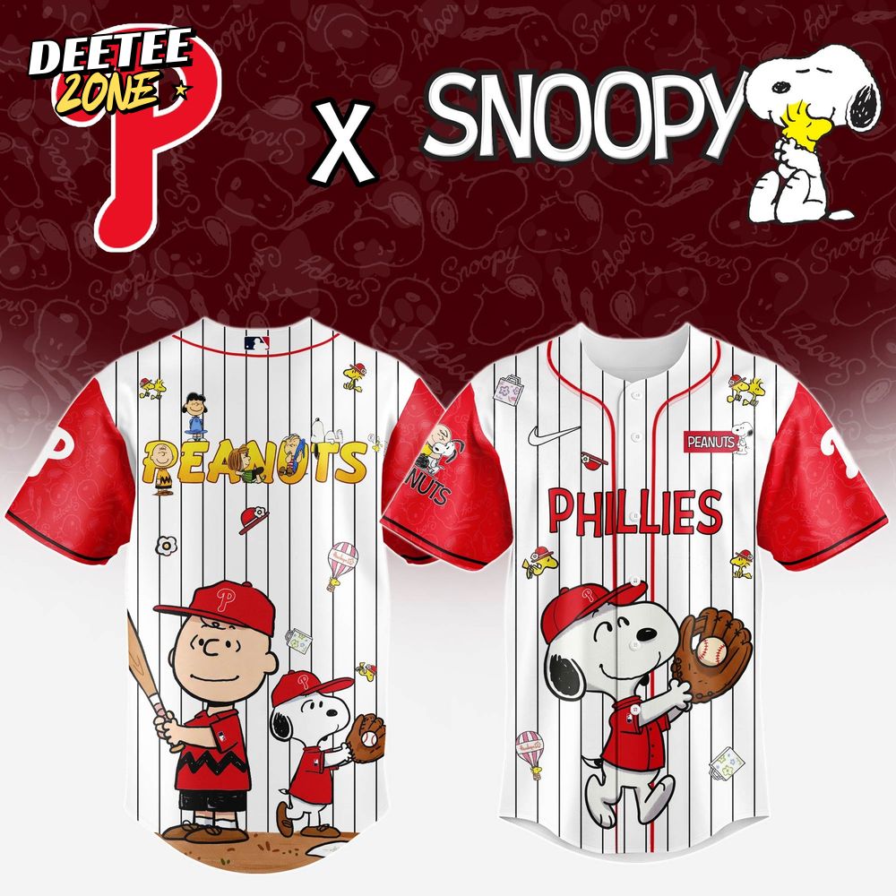 Premium MLB Philadelphia Phillies Peanuts 75th Anniversary Baseball Jersey - PP098