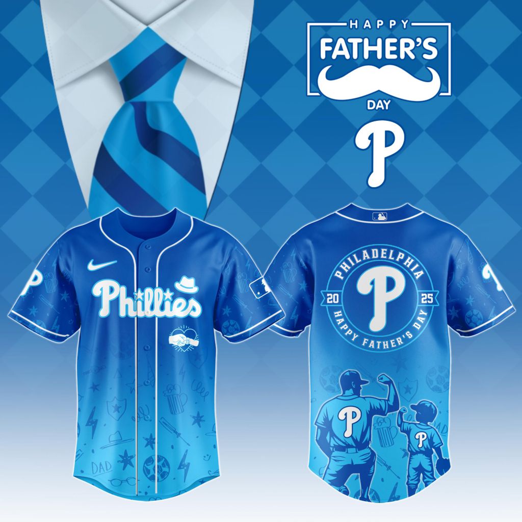 Premium MLB Philadelphia Phillies Special Father’s Day Baseball Jersey - PP0102