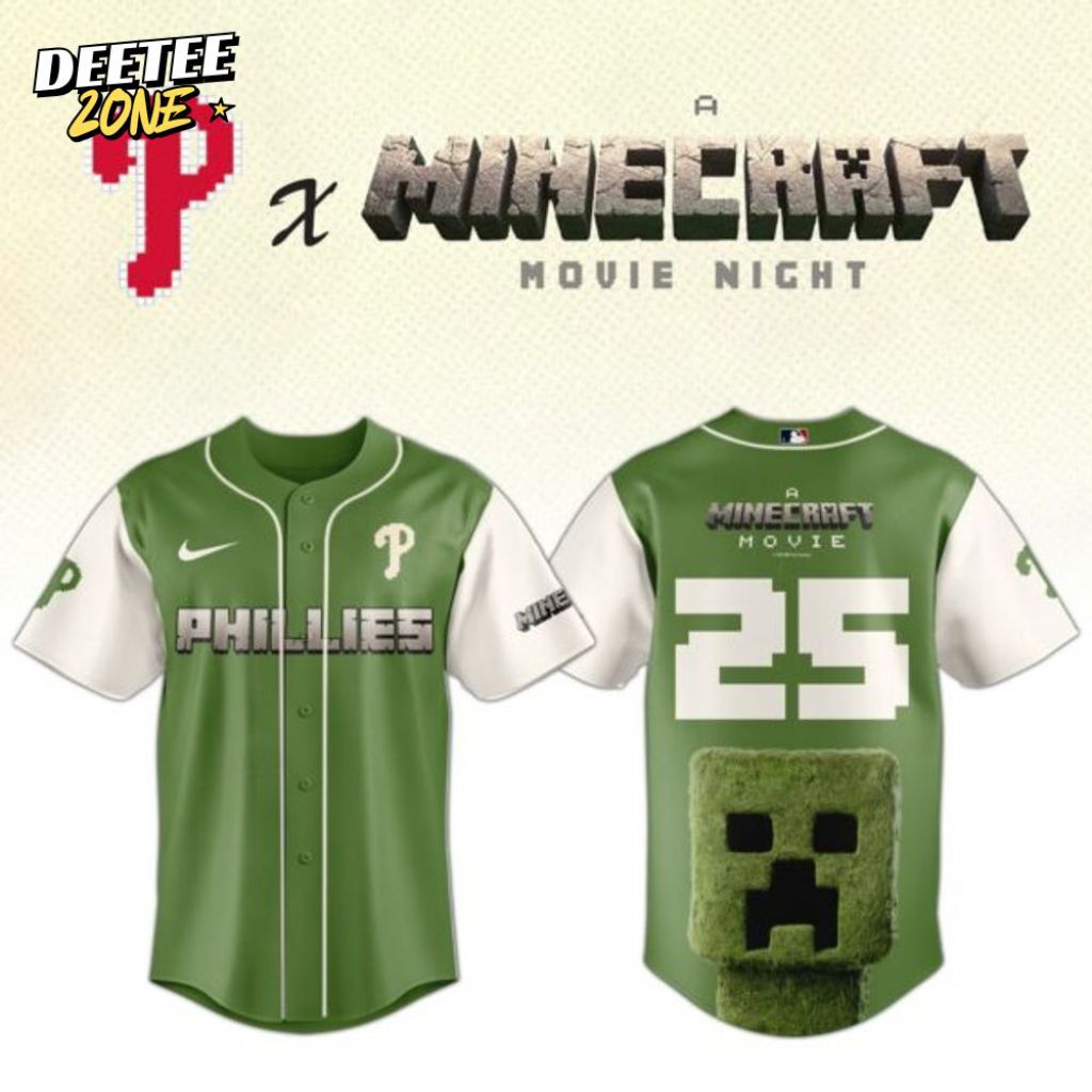 Premium MLB Philadelphia Phillies X A Minecraft Movie Baseball Jersey - PP0104
