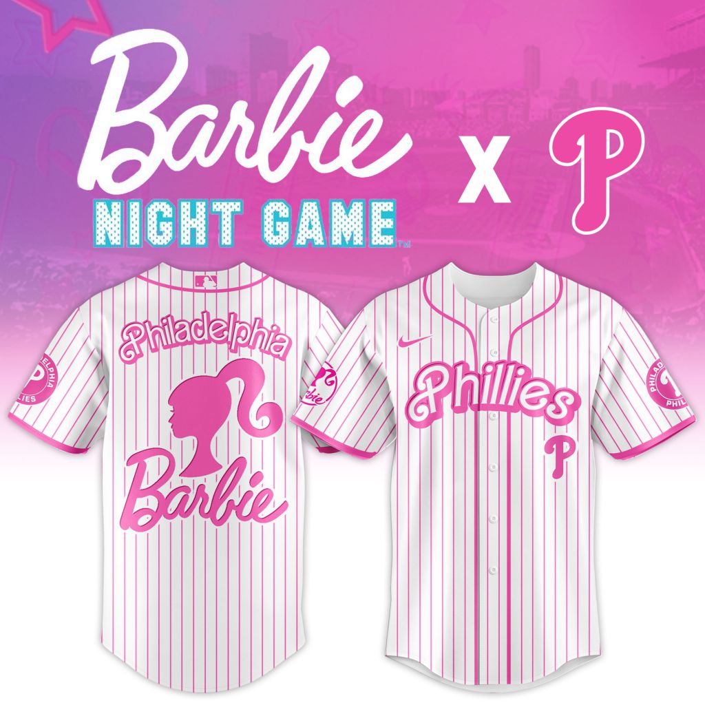 Premium MLB Philadelphia Phillies X Barbie Baseball Jersey - PP0105