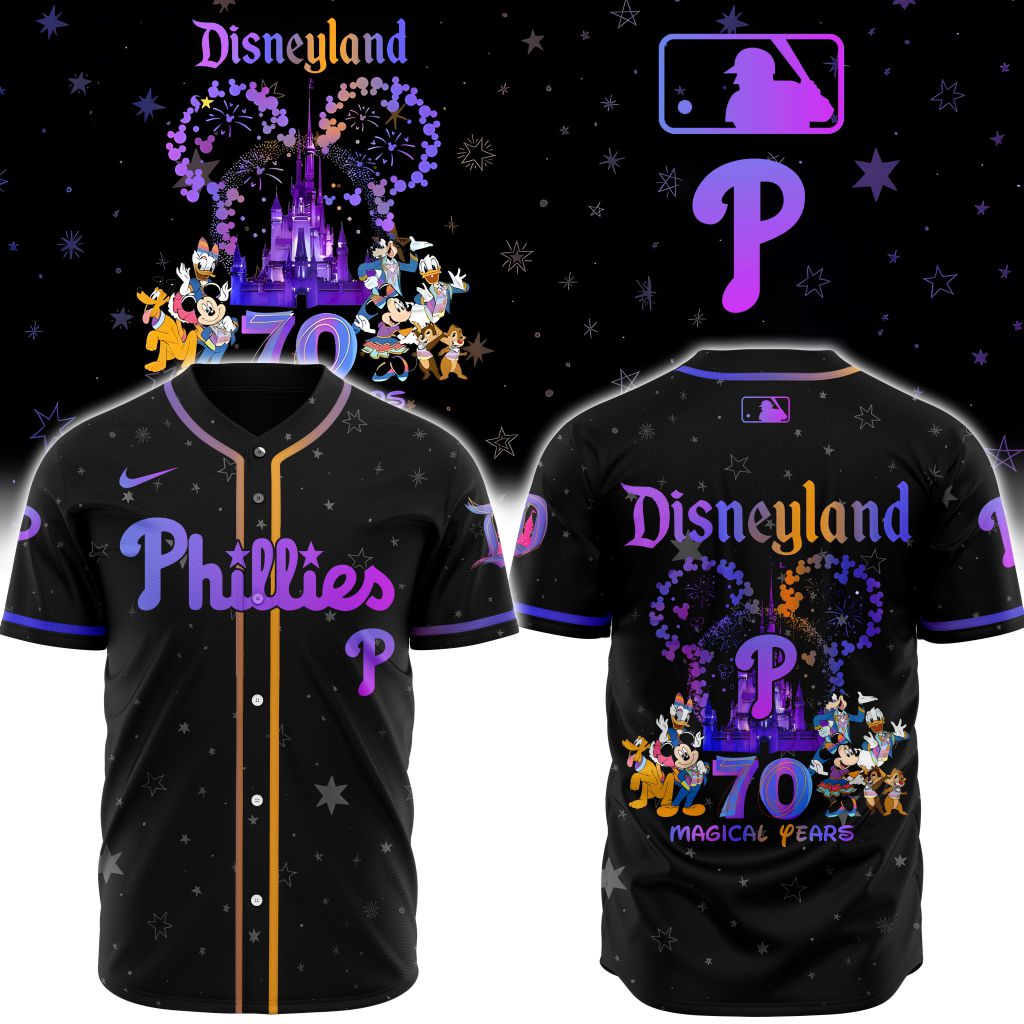 Premium MLB Philadelphia Phillies X Disneyland 70 Magical Years Baseball Jersey - PP0107