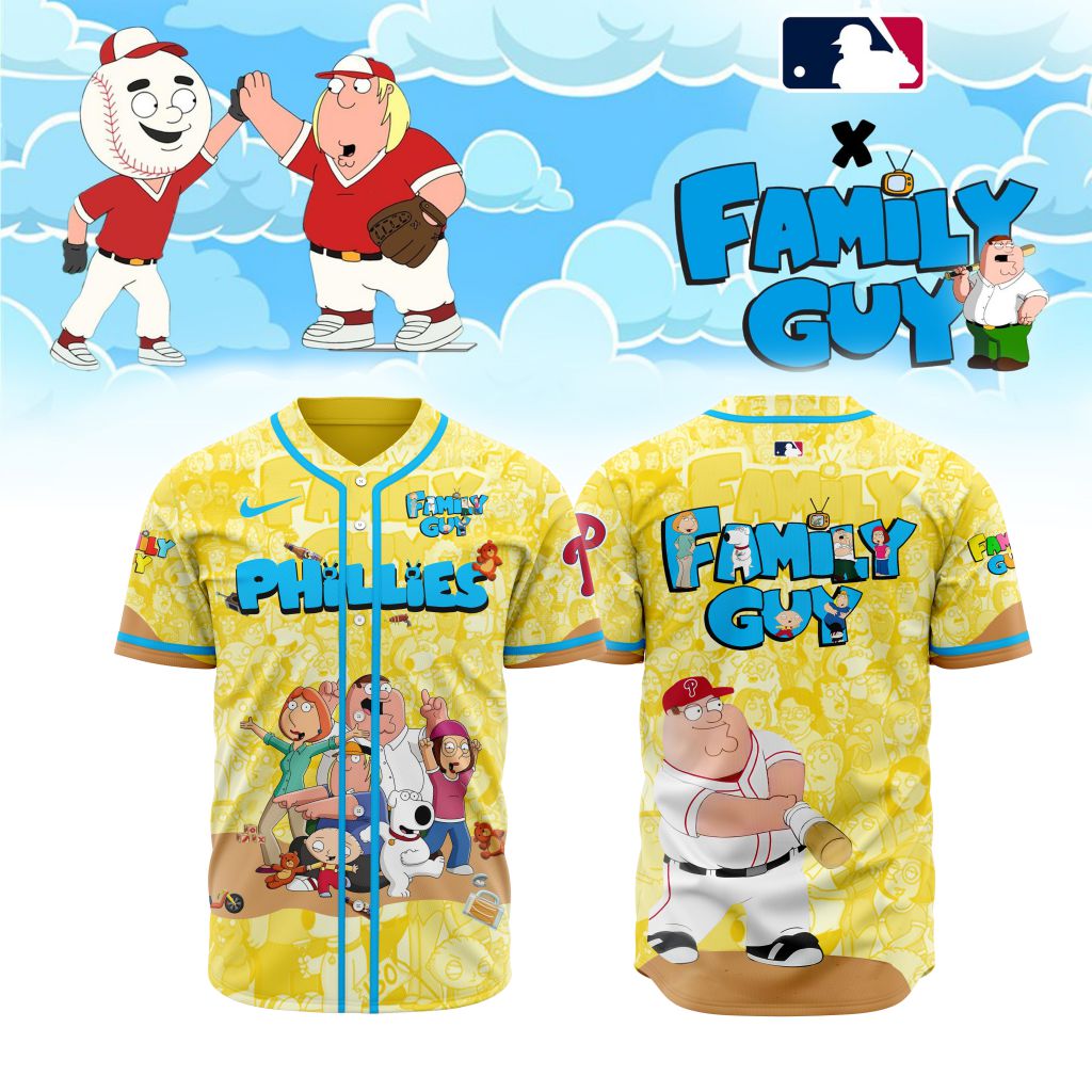 Premium MLB Philadelphia Phillies X Family Guy Baseball Jersey - PP0109