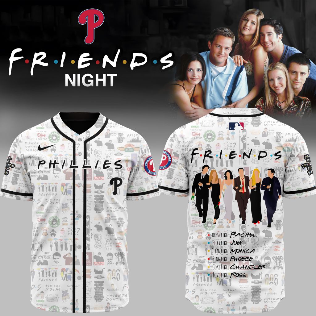 Premium MLB Philadelphia Phillies X Friends Baseball Jersey - PP0110