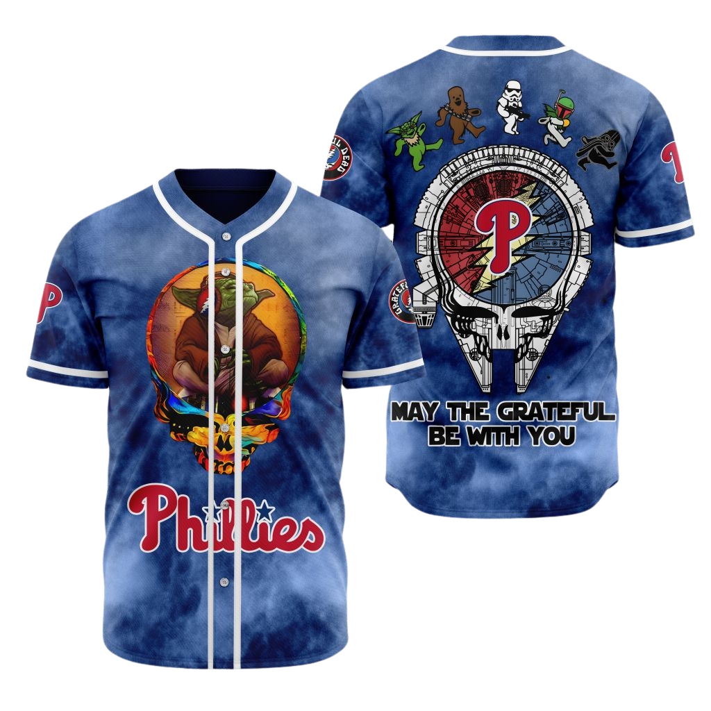 Premium MLB Philadelphia Phillies X Grateful Dead Baseball Jersey - PP0111