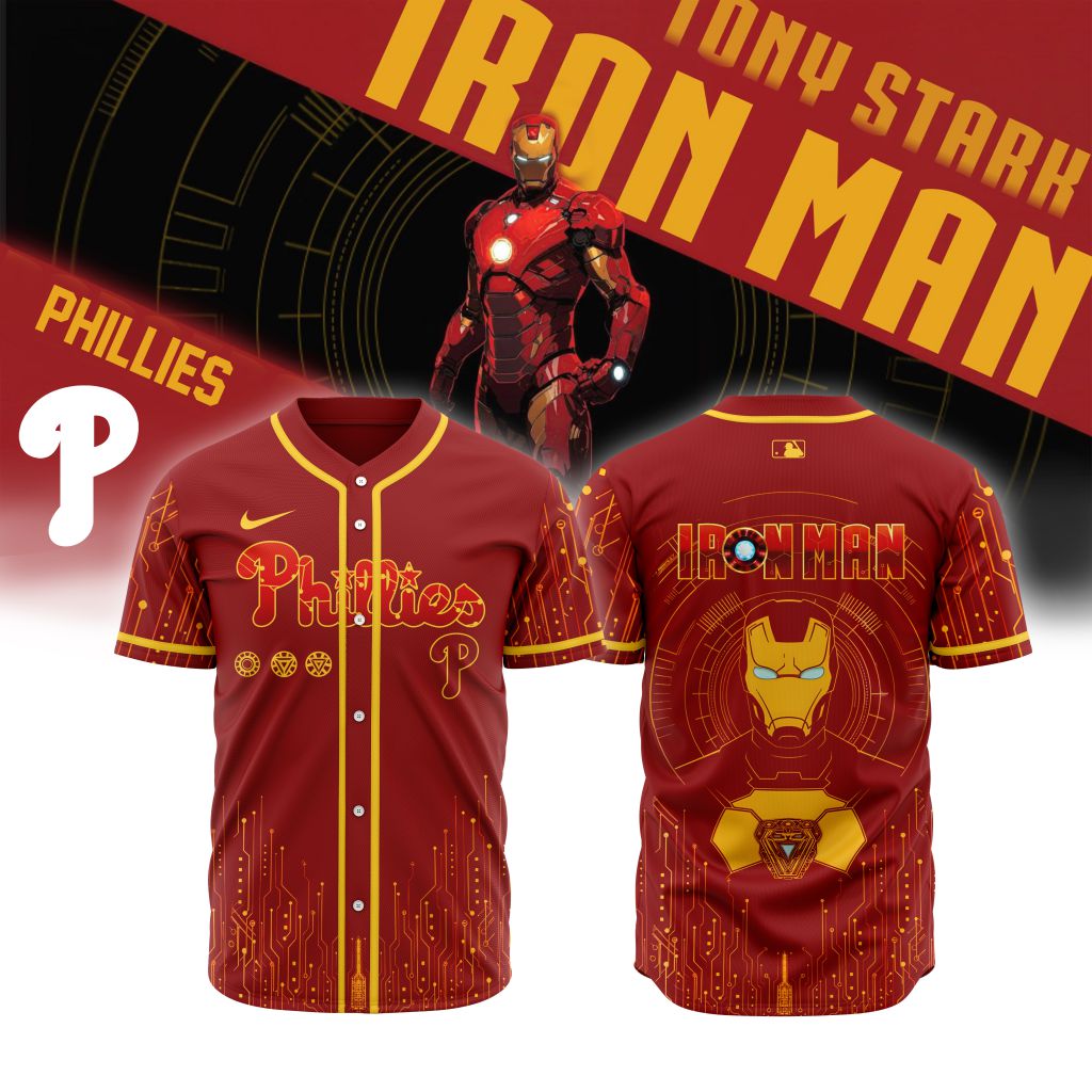 Premium MLB Philadelphia Phillies X Iron Man Baseball Jersey - PP0114
