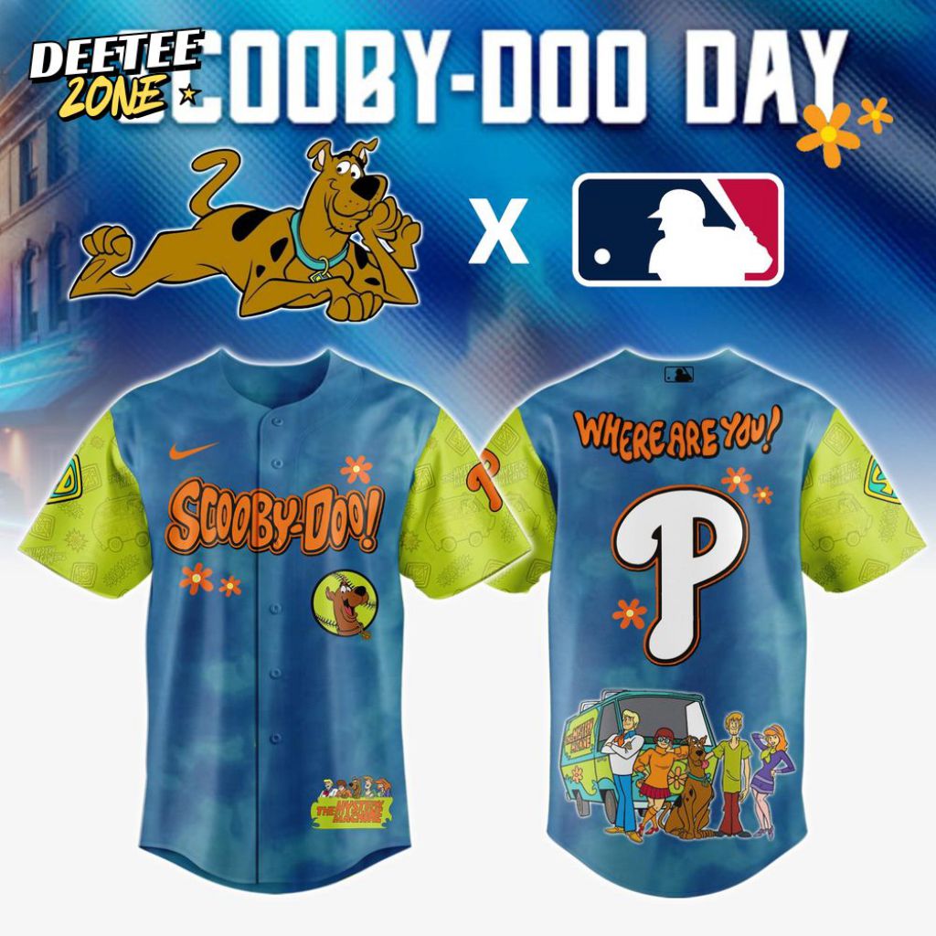 Premium MLB Philadelphia Phillies X Scooby-Doo Baseball Jersey - PP0120