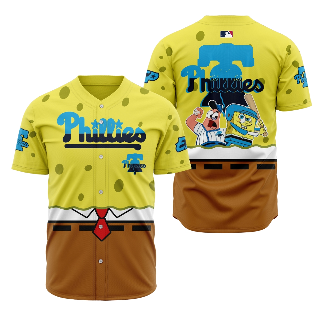 Premium MLB Philadelphia Phillies X SpongeBob SquarePants Jersey - PP0123