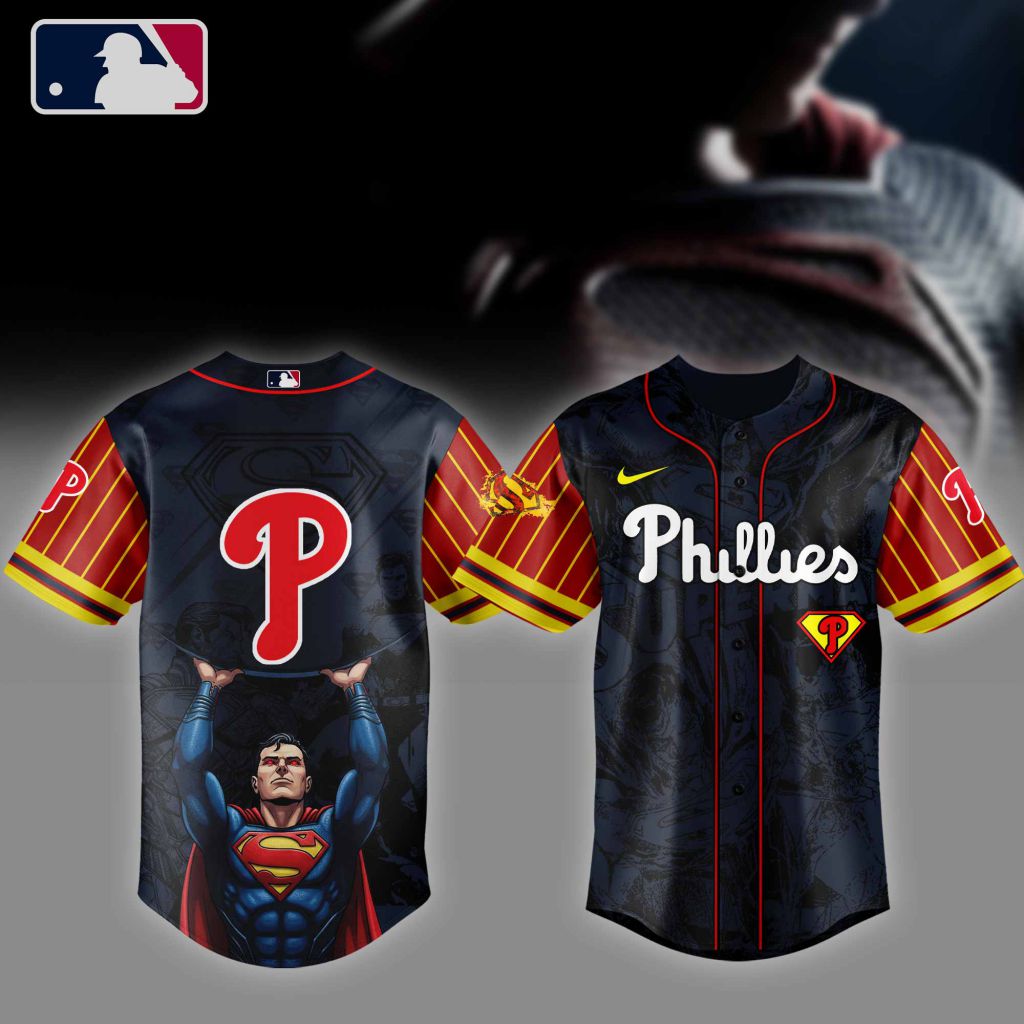 Premium MLB Philadelphia Phillies X Superman Baseball Jersey - PP0127