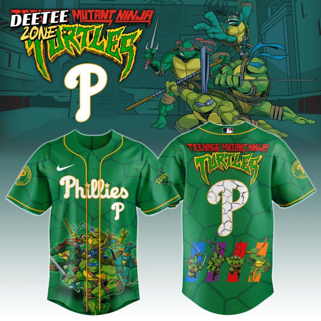 Premium MLB Philadelphia Phillies X Teenage Mutant Ninja Turtles Baseball Jersey - PP0128