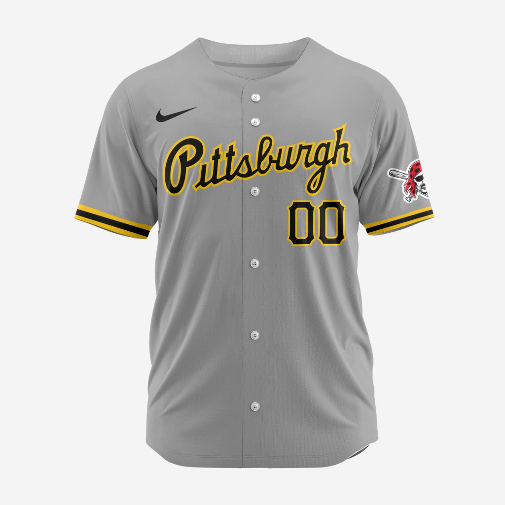 MLB Pittsburgh Pirates Personalized 2024 Road Baseball Jersey - PIPI09