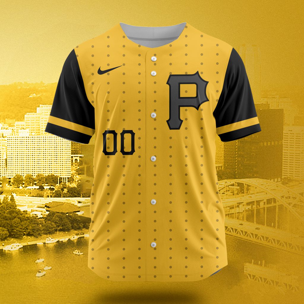 MLB Pittsburgh Pirates Personalized City Connect Concept Design Baseball Jersey - PIPI015
