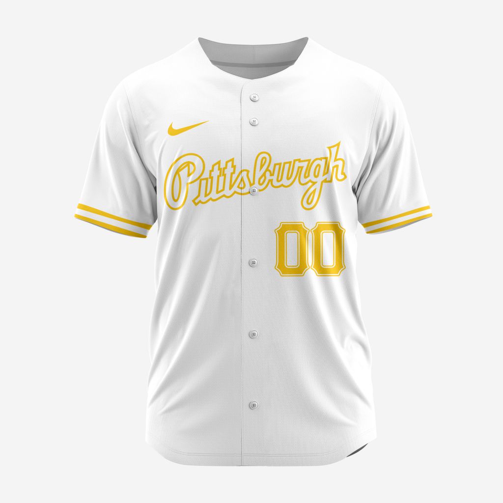 MLB Pittsburgh Pirates Personalized Reverse Retro Concept Design Baseball Jersey - PIPI028