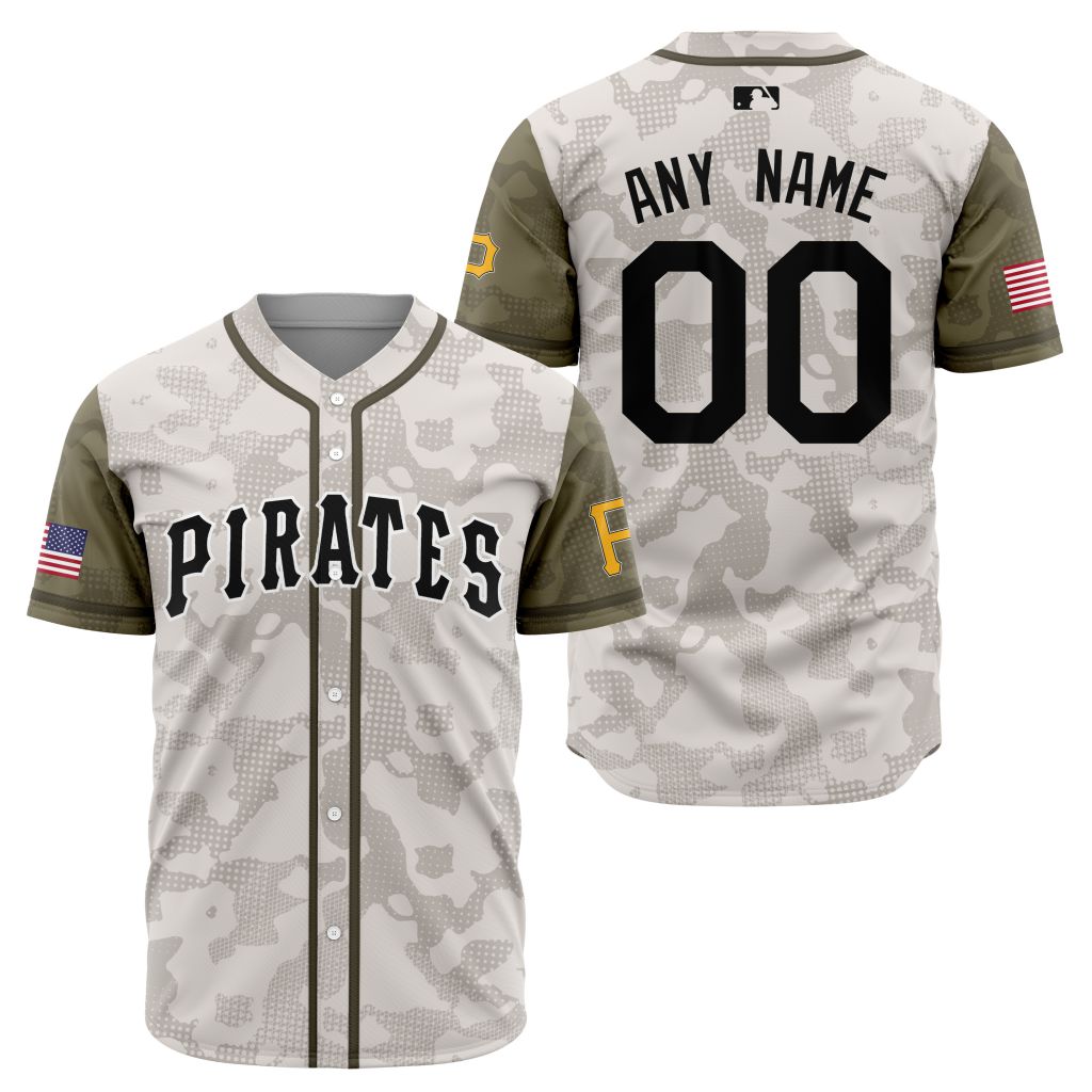 MLB Pittsburgh Pirates Special Armed Forces Day Design Baseball Jersey - PIPI030