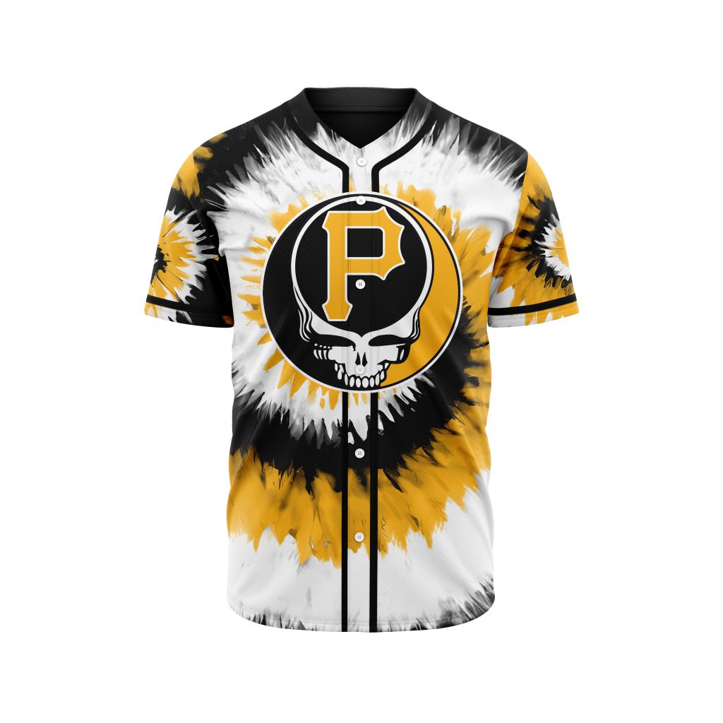 MLB Pittsburgh Pirates Special Grateful Dead Design Baseball Jersey - PIPI046