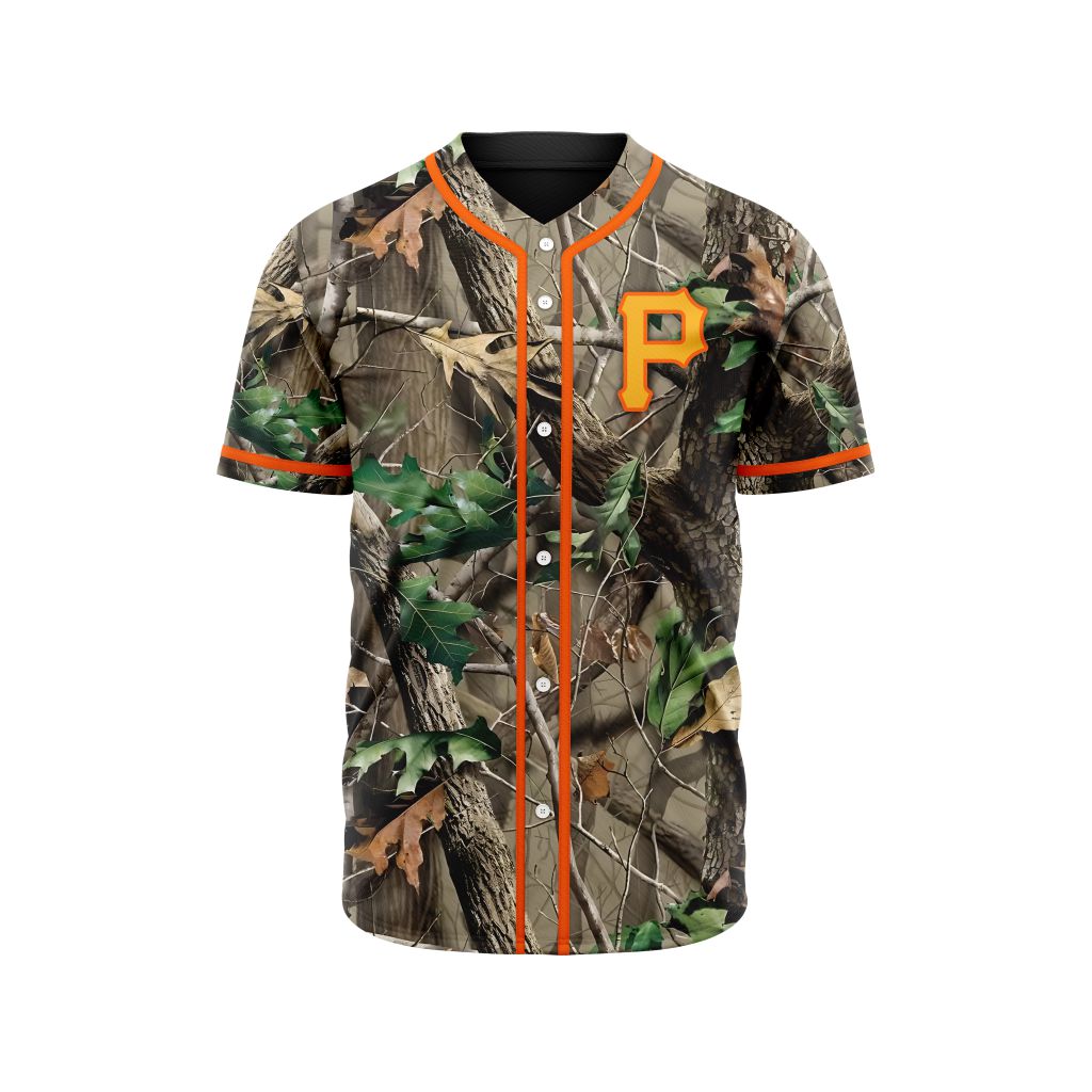 MLB Pittsburgh Pirates Special Realtree Camo Hunting Baseball Jersey - PIPI059