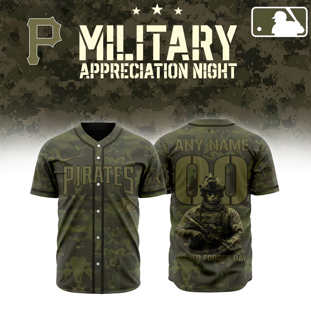 Premium MLB Pittsburgh Pirates Military Appreciation Month Baseball Jersey - PIPI099