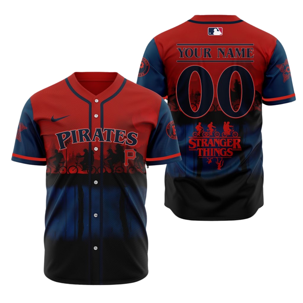 Premium MLB Pittsburgh Pirates X Stranger Things Baseball Jersey - PIPI0128
