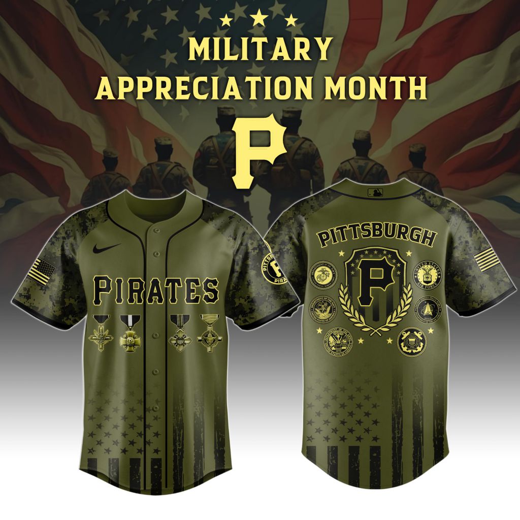 Premium MLB Pittsburgh Pirates Celebrate Military Appreciation Baseball Jersey - PIPI087