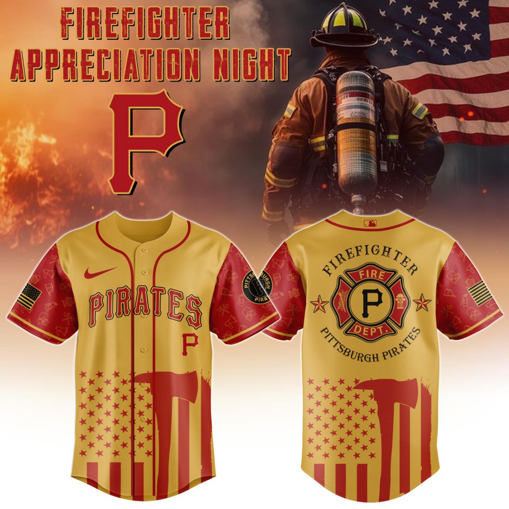 Premium MLB Pittsburgh Pirates Firefighter Appreciation Baseball Jersey - PIPI088