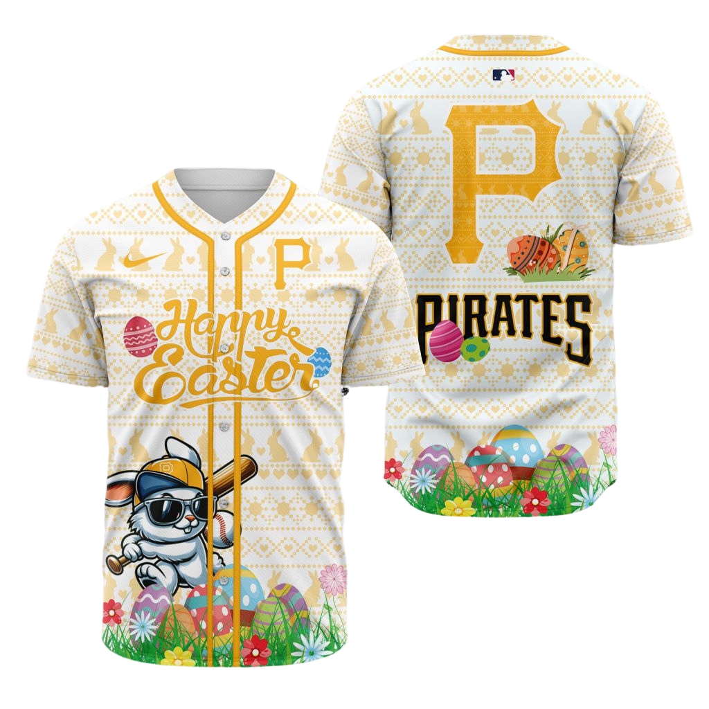 Premium MLB Pittsburgh Pirates Happy Easter Baseball Jersey - PIPI090