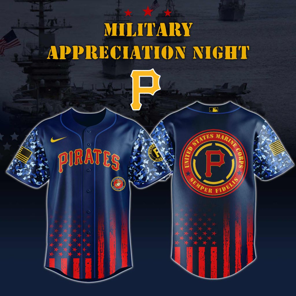 Premium MLB Pittsburgh Pirates Marine Corps Military Appreciation Baseball Jersey - PIPI097