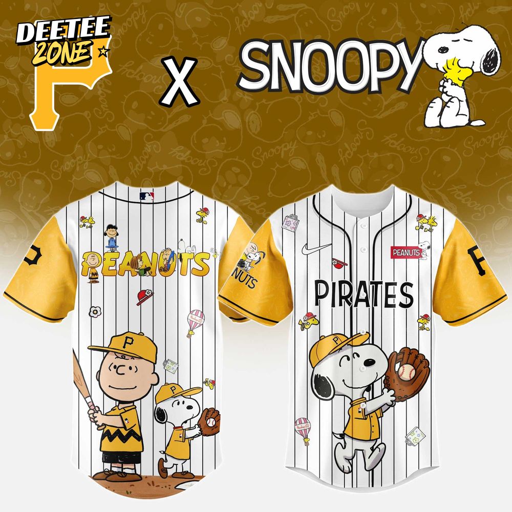 Premium MLB Pittsburgh Pirates Peanuts 75th Anniversary Baseball Jersey - PIPI0101