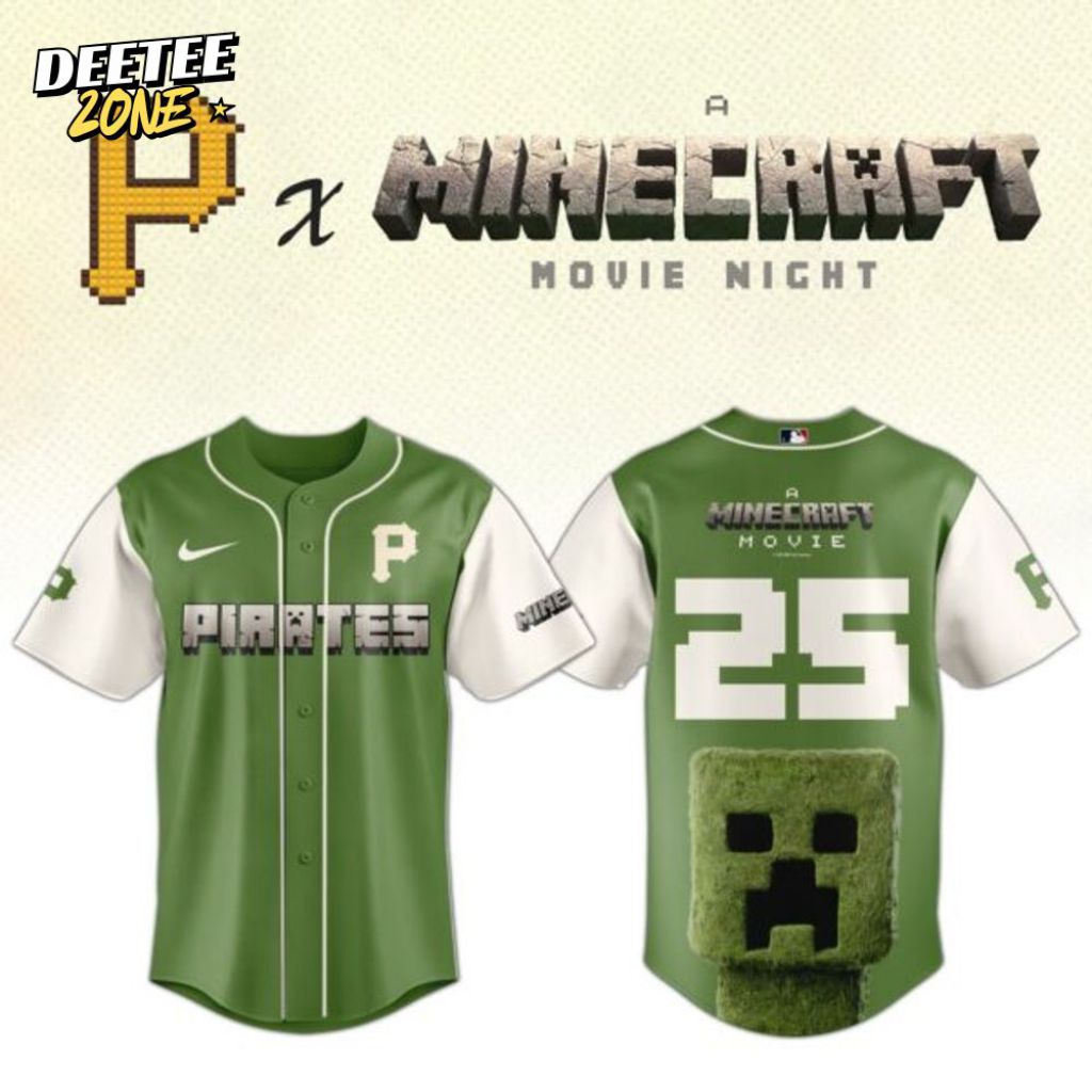 Premium MLB Pittsburgh Pirates X A Minecraft Movie Baseball Jersey - PIPI0107