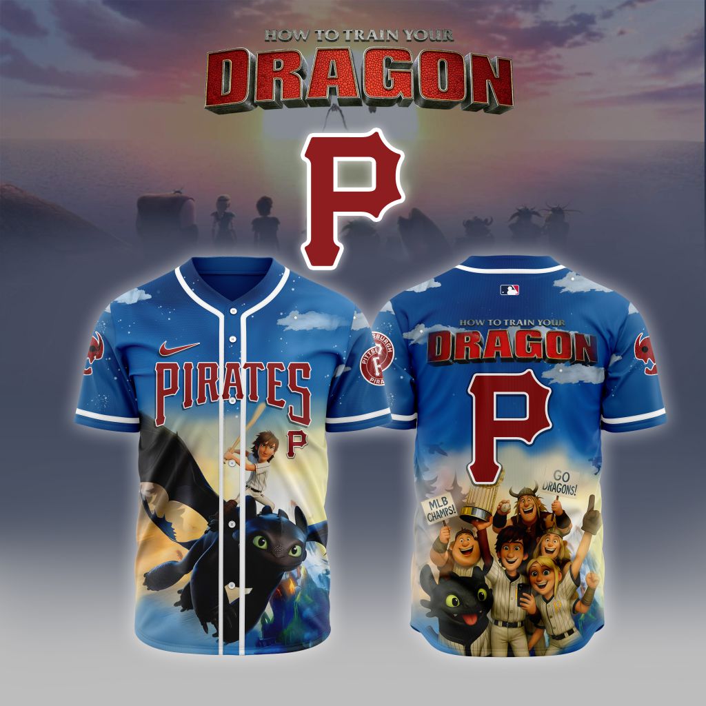 Premium MLB Pittsburgh Pirates X How To Train Your DragonSpecial Baseball Jersey - PIPI0116