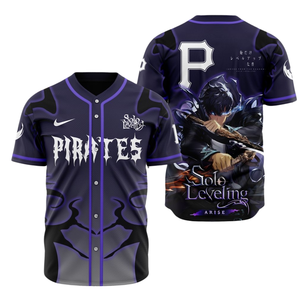 Premium MLB Pittsburgh Pirates X Solo Leveling Baseball Jersey - PIPI0124