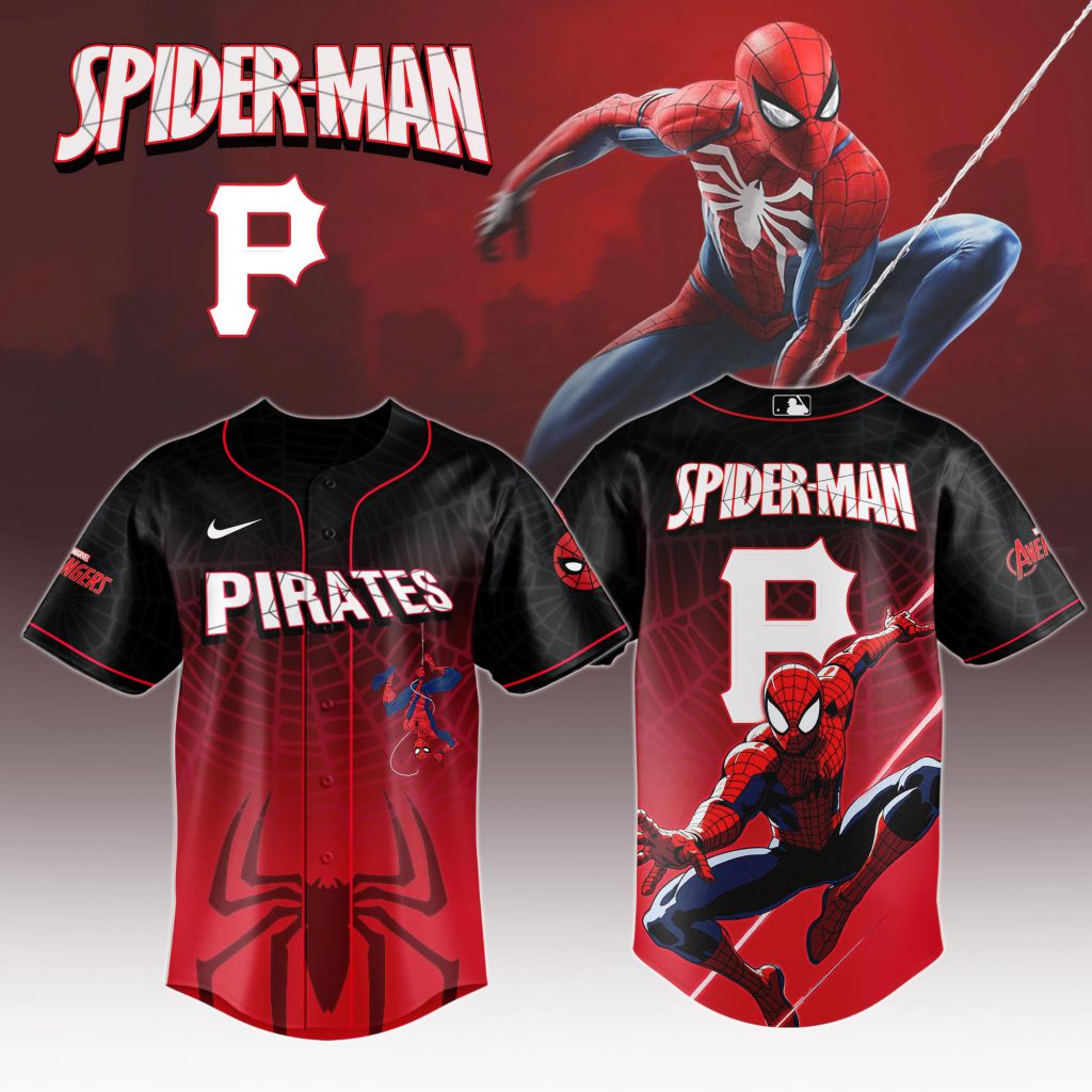 Premium MLB Pittsburgh Pirates X Spider-Man Baseball Jersey - PIPI0125