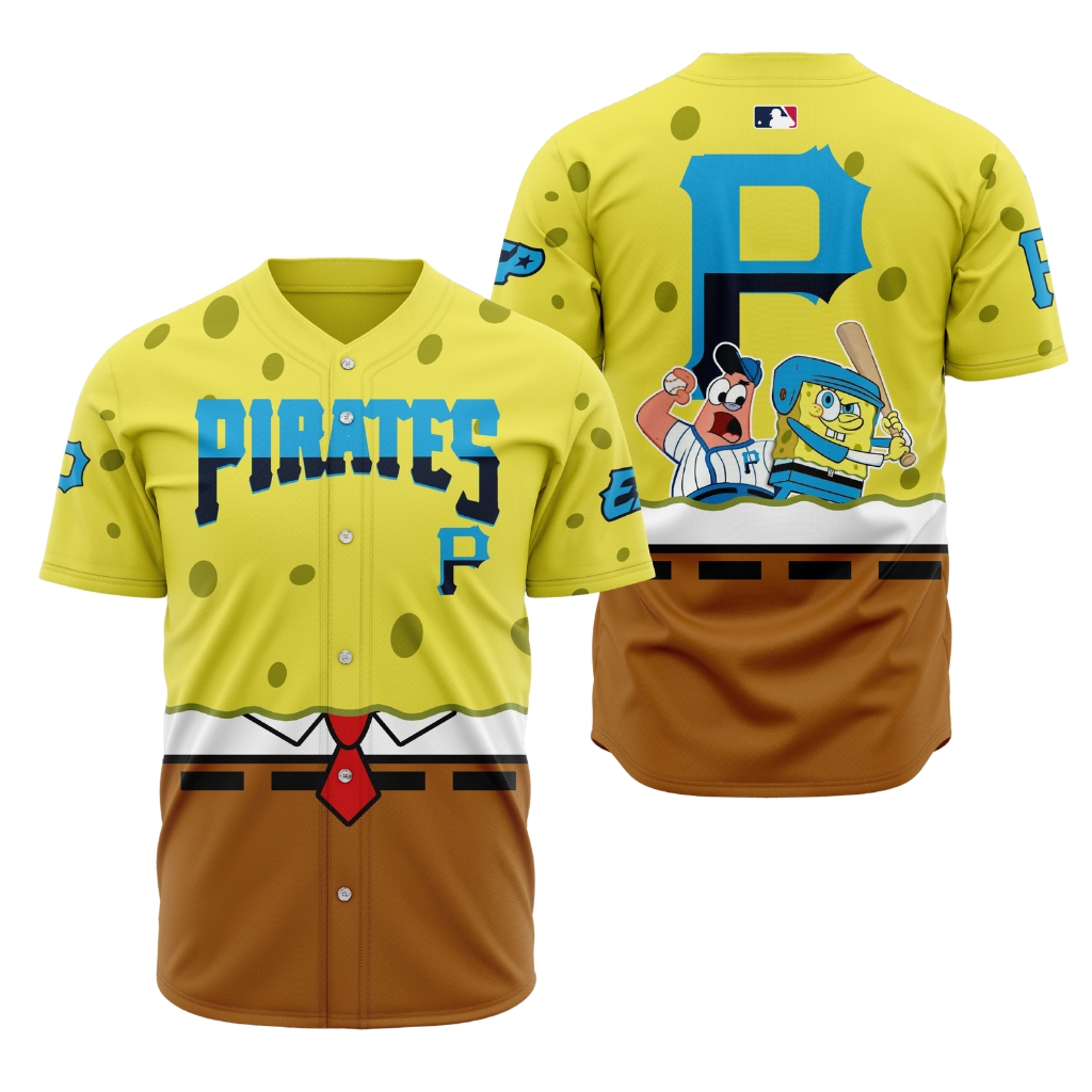 Premium MLB Pittsburgh Pirates X SpongeBob SquarePants Jersey - PIPI0126