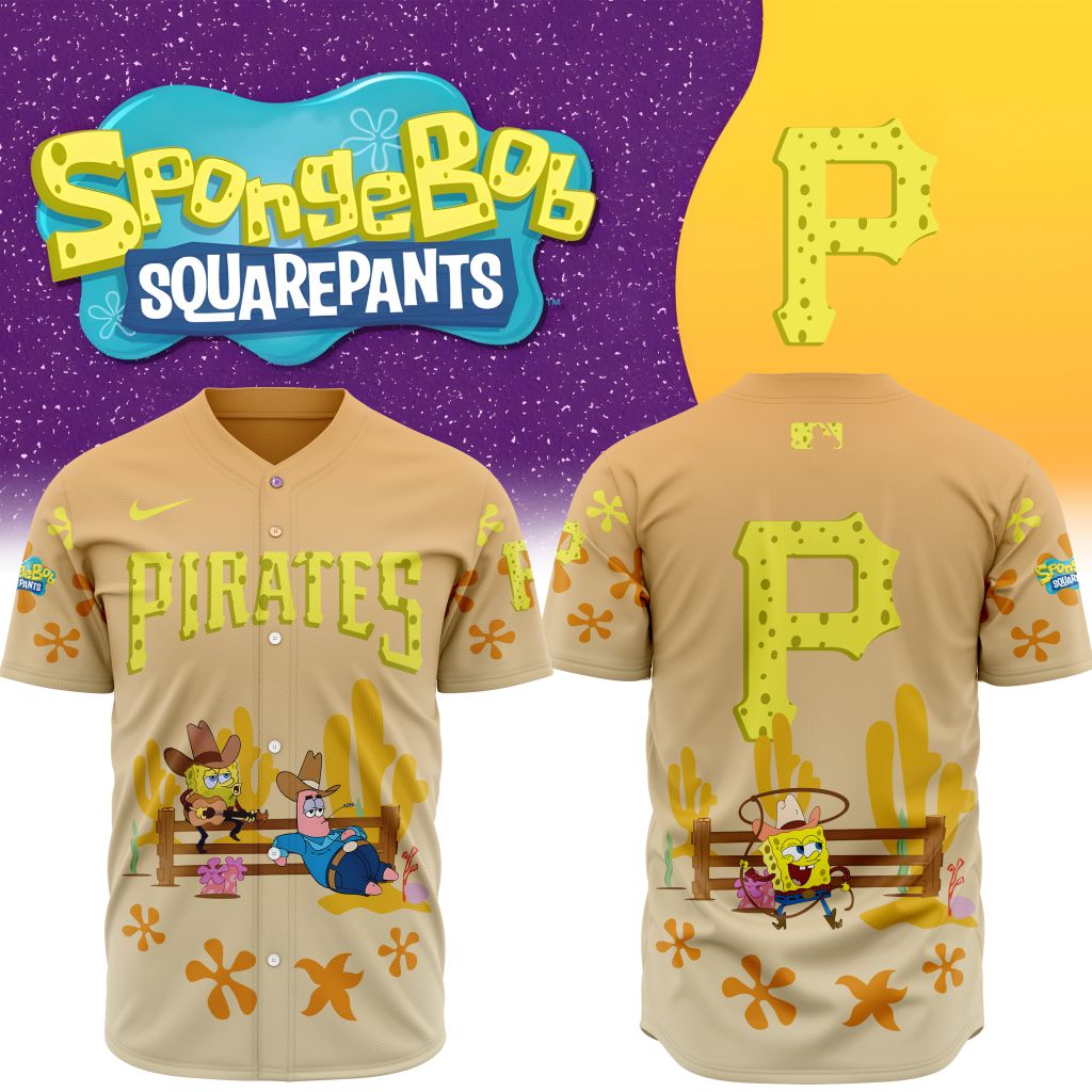 Premium MLB Pittsburgh Pirates X SpongeBob SquarePants Special Baseball Jersey - PIPI0127