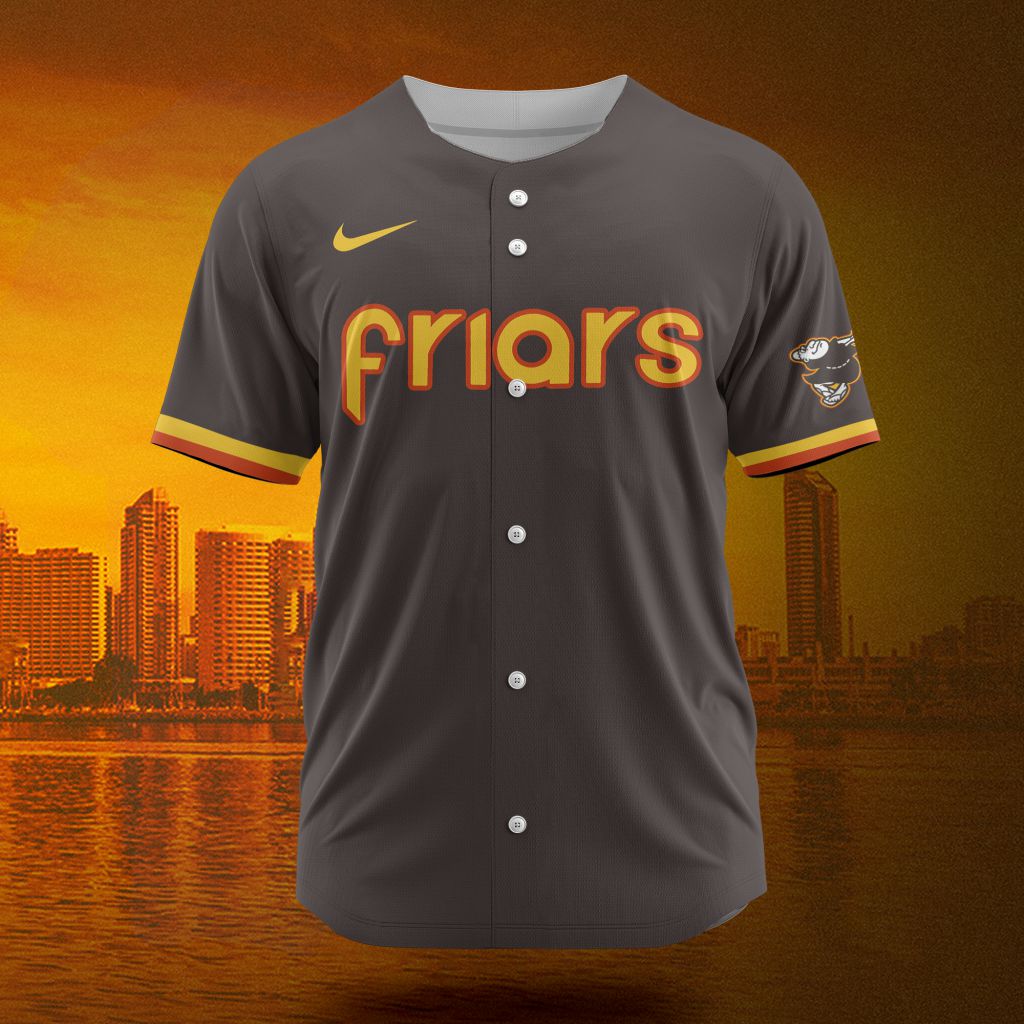 MLB San Diego Padres Personalized City Connect Concept Design Baseball Jersey - SDP013