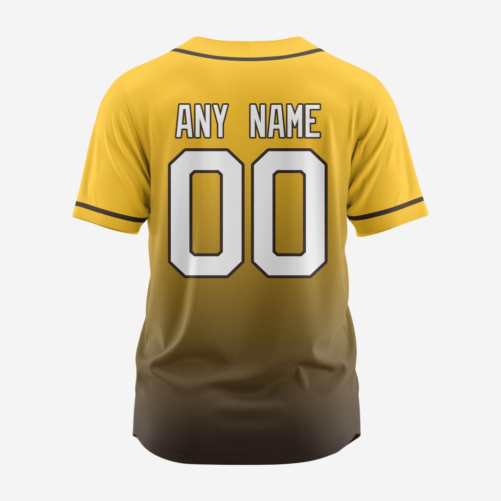MLB San Diego Padres Personalized Gradient Design Baseball Jersey - SDP014