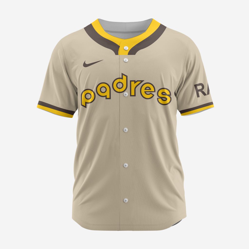 MLB San Diego Padres Personalized Reverse Retro Concept Design Baseball Jersey - SDP026