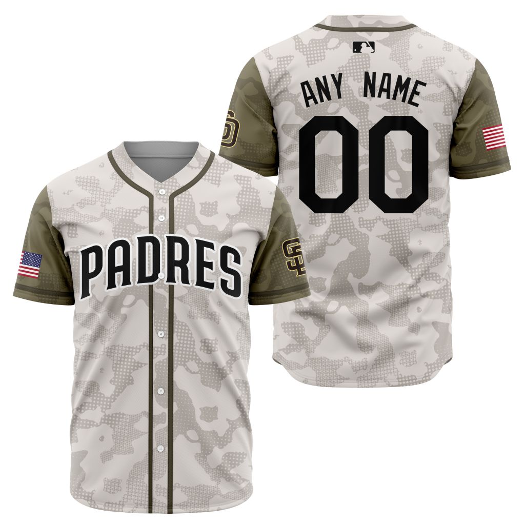 MLB San Diego Padres Special Armed Forces Day Design Baseball Jersey - SDP028