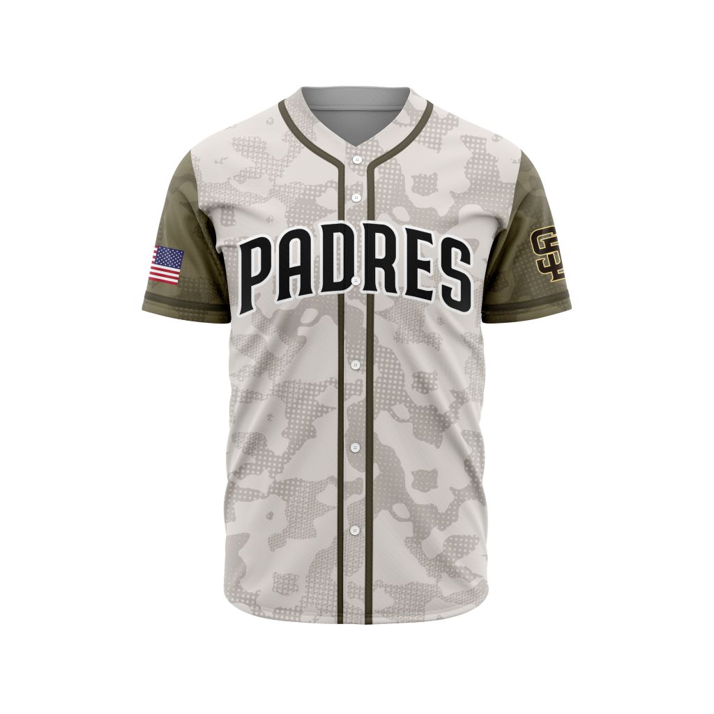 MLB San Diego Padres Special Armed Forces Day Design Baseball Jersey - SDP028